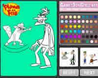 Colorear a Phineas y Ferb